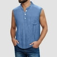 thumbnail image 2 of JTieacloth Mens Large Tall T Shirts Mens Fashion Casual Sanding Pocket Lambswool Buckle Composite Shirt, 2 of 4