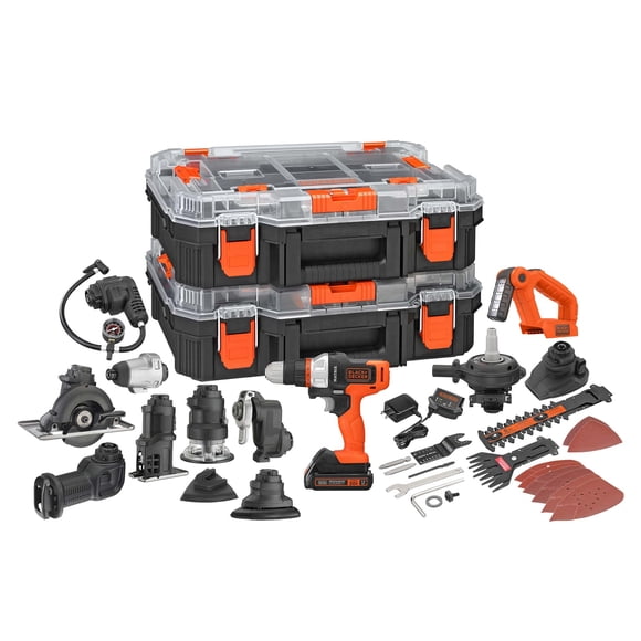 BLACK+DECKER MATRIX 20V MAX* Cordless 12-Tool Combo Kit with Storage Case (BDCDMT1212KITC1)