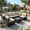 Black Rattan/Khaki Cushion, variant on Patio Furniture Set 7 Piece - All-Weather - Wicker Rattan Patio Outdoor Conversation Set, Modular Sectional Sofa for Backyard, Garden, Poolside, Balcony, Porch, Patio,Black/Light Gray