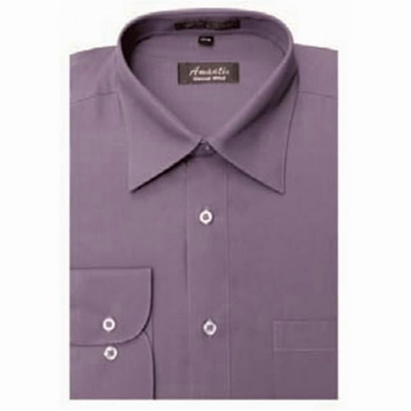 Amanti CL1012-17 1-2x32-33 Amanti Mens Wrinkle Free Violet Dress Shirt - Violet-17 1-2 x 32-33