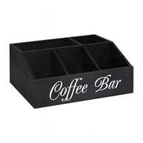 Coffee Station Counter Organizer Countertop Wooden Basket Holder Wood Pods Storage for Offices