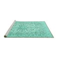 thumbnail image 2 of Ahgly Company Machine Washable Indoor Round Persian Turquoise Blue Traditional Area Rugs, 7' Round, 2 of 4