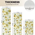 thumbnail image 4 of White Green Leaf Sunflower Pattern Kitchen Rugs Sets Of 3,Kitchen Runner Rugs Non Skid Washable,Decorative Kitchen Floor Mats for Kitchen,Sink,Laundry,17"x30"+ 17"x47" + 17"x59", 4 of 6