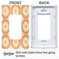 thumbnail image 3 of Yayeee Rocker Switch Wall Plate 1-Gang 4.6"x2.9" Home Decorative Outlet Cover, Orange Circle, 3 of 6