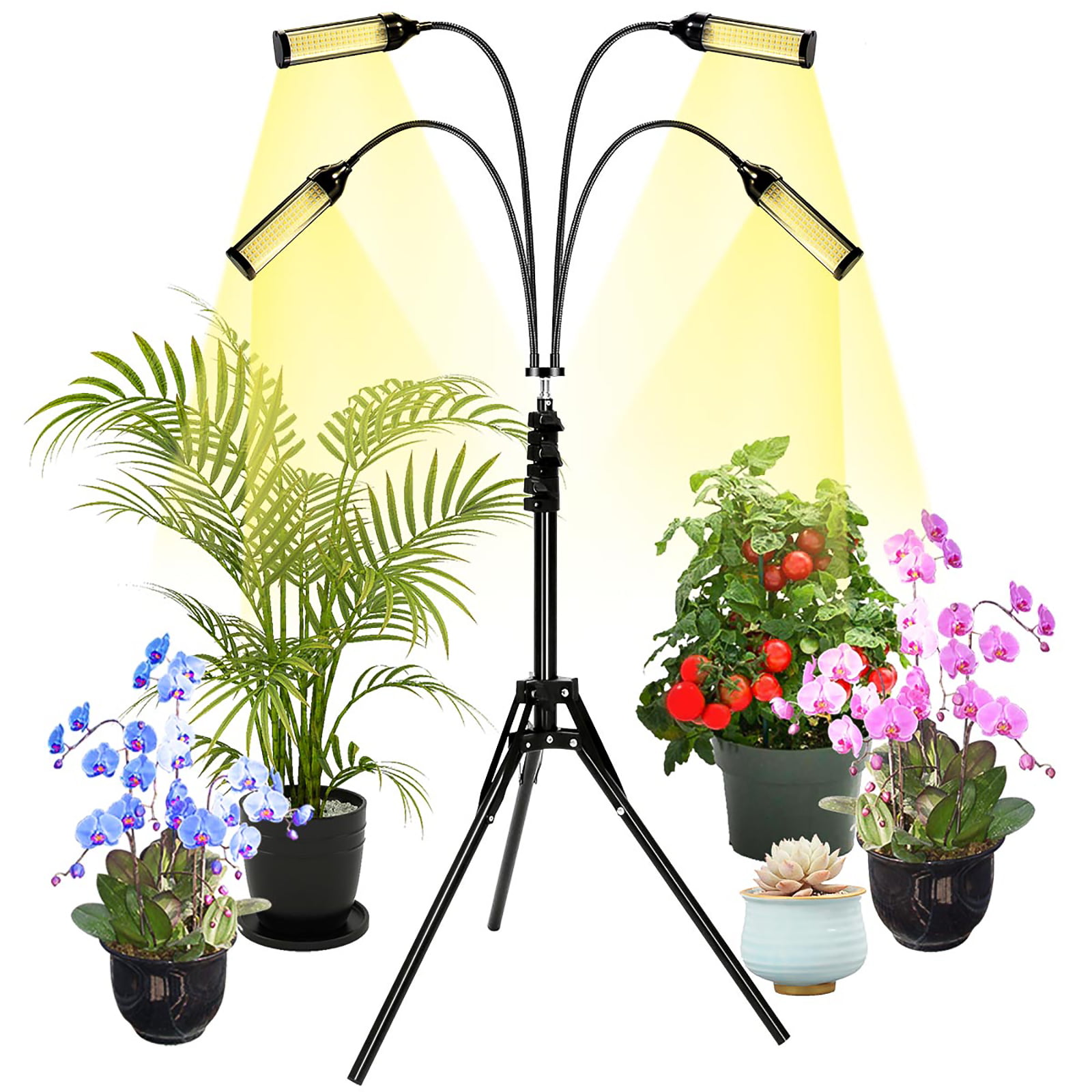 2/4 Heads LED Grow Light Plant Growing Lamp Lights for Indoor Plants Hydroponics 