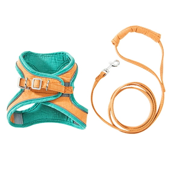 Necvior Dog Harness for Small Dogs Cats Reflective Pet Chest Vest Leash Adjustable Breathable Pet Harness Leash Dog Accessories