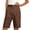 A268-Coffee, variant on Bermuda Shorts for Women High Waisted Pleated with Belted Waist and Cuffed Hem Solid Color Casual Office Wear