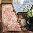 thumbnail image 3 of SAFAVIEH Beach House Jose Geometric Indoor/Outdoor Runner Rug Red/Cream, 2' x 8', 3 of 10