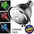 thumbnail image 2 of Power Spa® High-Power All-Chrome 4-Setting 7-Color LED Shower Head with Air-Turbo Technology, 2 of 8