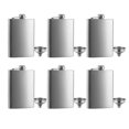 thumbnail image 1 of 6 Pcs 8 oz Hip Stainless Steel Flask & Funnel Set by QLL, Easy Pour Funnel is Included, Great Gift, 1 of 10