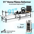 thumbnail image 2 of Paeta 91'' Foldable Pilates Reformer with Jump Board,Pilates Machine for Home and Gym,Pilates Exercise Equipment with 220lbs resistance 5 Springs, 2 of 8