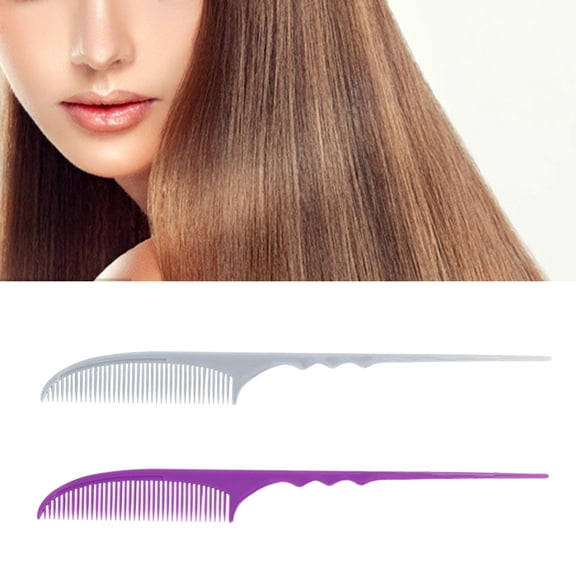 Travelwant 3Pcs/Set Rat Tail Comb Steel Pin Rat Tail Carbon Fiber Heat Resistant Teasing Combs with Pintail