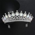 thumbnail image 2 of Bridal Crystal Tiara Princess Crown Chromatic Rhinestone Wedding Headpiece Prom Party Bridesmaid Hair Accessories for Women and Girls, 2 of 14