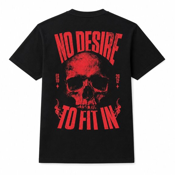 No Desire to Fit In Skull Graphic T-Shirt, Unisex Classic Fit Cotton Tee