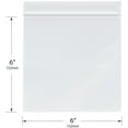 thumbnail image 2 of Plymor 6" x 6" (Pack of 100), 4 Mil Heavy Duty Zipper Reclosable Plastic Bags, 2 of 5