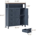 thumbnail image 2 of Farmhouse Storage Cabinet with 2 Doors and 4 Drawers, Freestanding Bathroom Compartment and Kitchen Pantry Cupboard, Blue, 2 of 6
