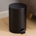 thumbnail image 4 of Contenedor de basura con pedal de metal redondo Baoblaze 1.8 galones Negro, 4 of 8