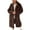 Coffee-1, variant on Sherpa Long Jacket for Women Fashion Winter Coats Fuzzy Fleece Button Down Lapel Cozy Push Warm Outerwear