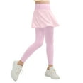 thumbnail image 3 of QATAINLAV Girls Pleated Athletic Skirt with Leggings 2 in 1 Tennis Golf Skirts High Waisted Running Workout Skorts, Purple, 8-10 Years, 3 of 8