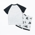 thumbnail image 5 of HCNTES Toddler Baby Boy Summer Clothes Set Kid Outfits Short Sleeves T-Shirt Tops + Shorts Cute Outfits Set For Kids 2t 3t 4t 5t 6t 7t 8t 9t(G-Grey,4-5 Years), 5 of 9