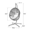 thumbnail image 5 of Abble Wicker Hanging Egg Chair with Cushion and Stand - Blue, 5 of 5