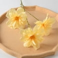 thumbnail image 4 of 3 Heads Yellow Artificial Flowers, Fake Flowers for Vase Indoor, 25'', 4 of 6