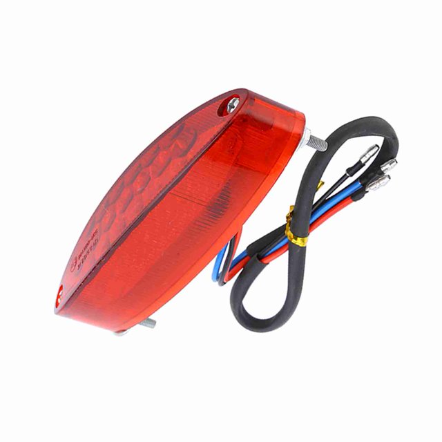 M Buder Luz Trasera LED Universal para Motocicleta 28 LEDs Rojos y Blancos Freno e Iluminación de Placa para ATV Quads y Motos de Calle (12.07 cm / 4.75 inches)