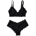 thumbnail image 2 of ALLLIST Plus Size Women's Bras Wireless Pack Lace Lingerie Sets Black Plain Comfy Ladie's Bras Xl-4xl, 2 of 4
