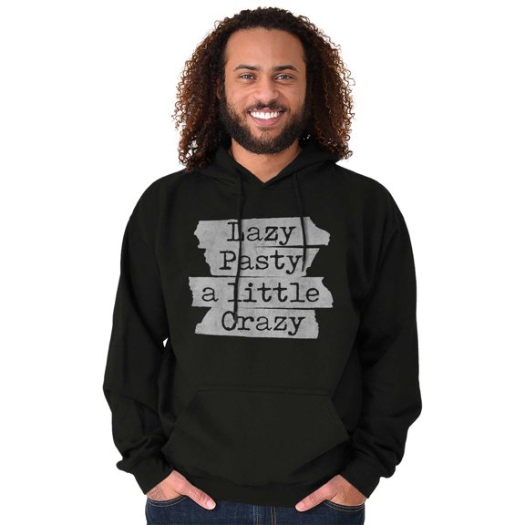 Funny Lazy Pasty A Little Crazy Joke Unisex Plus Fleece Graphic Hoodie Brisco Brands 2X