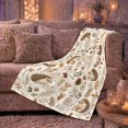 thumbnail image 6 of Woodland Hedgehog Pumpkin Patch autumn celebration, Playful Woodland Scene, Warm Flannel Blanket for Cabin and Lodge, Garden Lovers Thanksgiving Gift, Botanical Home Decor, 6 of 9