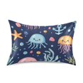 thumbnail image 7 of Yayeee Pillowcase Standard Size Set of 2 Satin Wrinkle Resistant Pillow Case, Yellow Jellyfish, 7 of 7