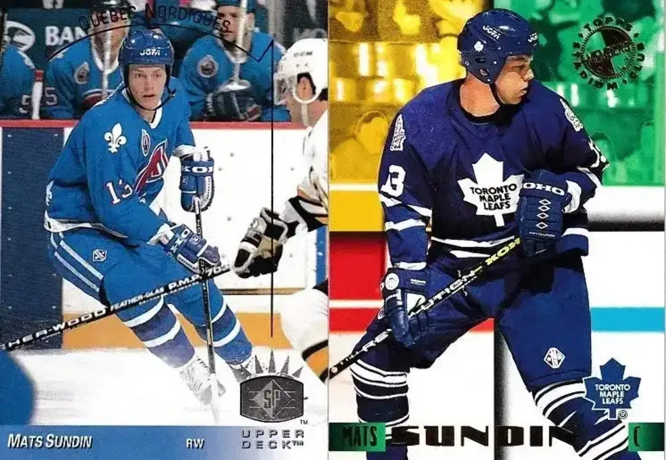 Mats Sundin 1993-94 SP and 1995 Stadium Club Members Only NHL Hockey cards
