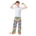 thumbnail image 2 of FORMRS Boys Pajama Pants with Pockets Size 6-8Y Kids Lounge Sleep Bottoms, Floral Fiesta, 2 of 8