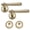 Gold, variant on Elegant Sturdy Stainless Steel Door Knobs Featuring Lock and Key Suitable for Bedroom and Bathroom Door Decoration