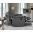 thumbnail image 5 of Sectional Reclining Sofa, 5-Seats Microfabric Manual Sectional Couches with Cup Holders for Living Room, Small Recline Sofa Living room Furniture Sets, 5 of 7