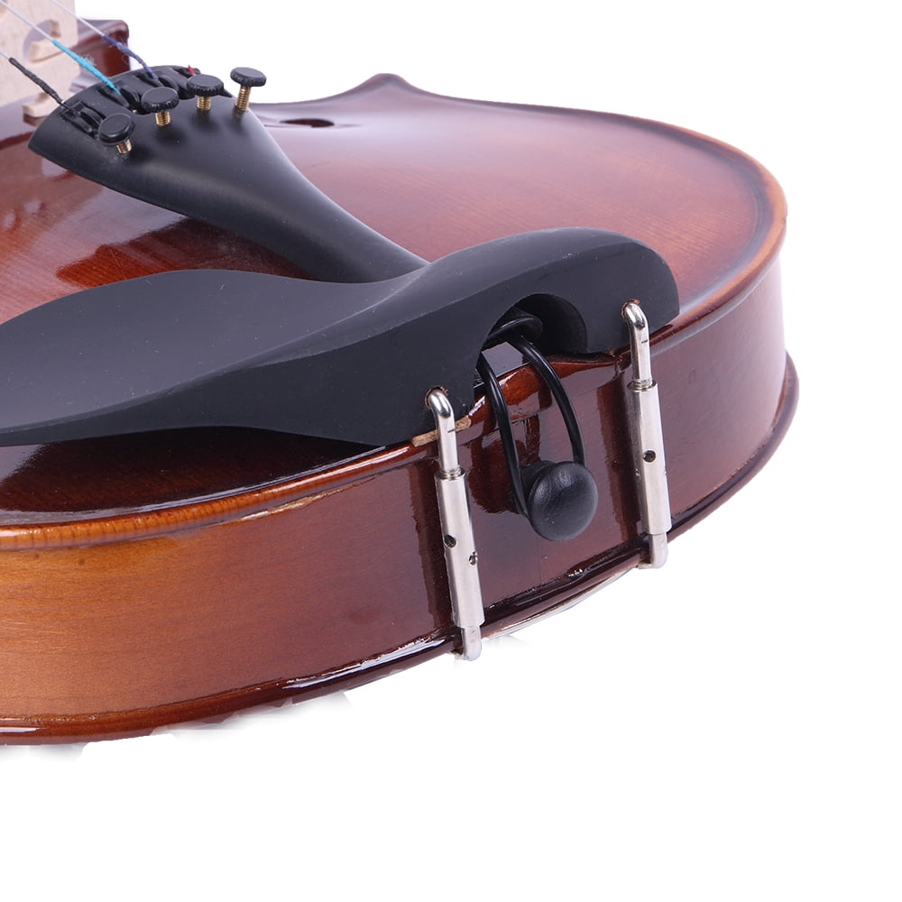 4/4 Full Size Violin Kit, Classic Wood Violin with Case Bow Violin Strings Rosin Shoulder Rest Electronic Tuner, Polished Brown