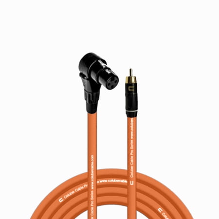 Coluber Cable Balanced Right Angle XLR Female-RCA Male 3-Pin Audio Connector