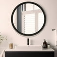 thumbnail image 4 of WallBeyond Black Beaded Frame Round Wall Mirror,Bathroom Mirror, Wood Home Decor, 30 inch, 4 of 6