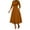 Brown, variant on Women's Elegant Bell Sleeve Cocktail Party Dresses for Wedding Guest Fit and Flare Modest Church Midi Evening Dress