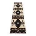 thumbnail image 2 of Emma + Oliver Fe 2x7 Berber Olefin Accent Rug with Complementary Southwestern Pattern in Beige, Black and Brown and Jute Backing, 2 of 6