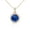 Blue::Rose Gold, variant on Ruby Color Dangle Pendant - Elegant Gift for Women