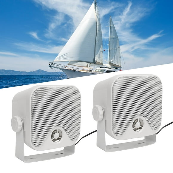 Marine Sound System, Marine Box Speakers 100W Weather Resistant 100mm Air Suspended Woofer Loud Sound Heavy Duty for ATV