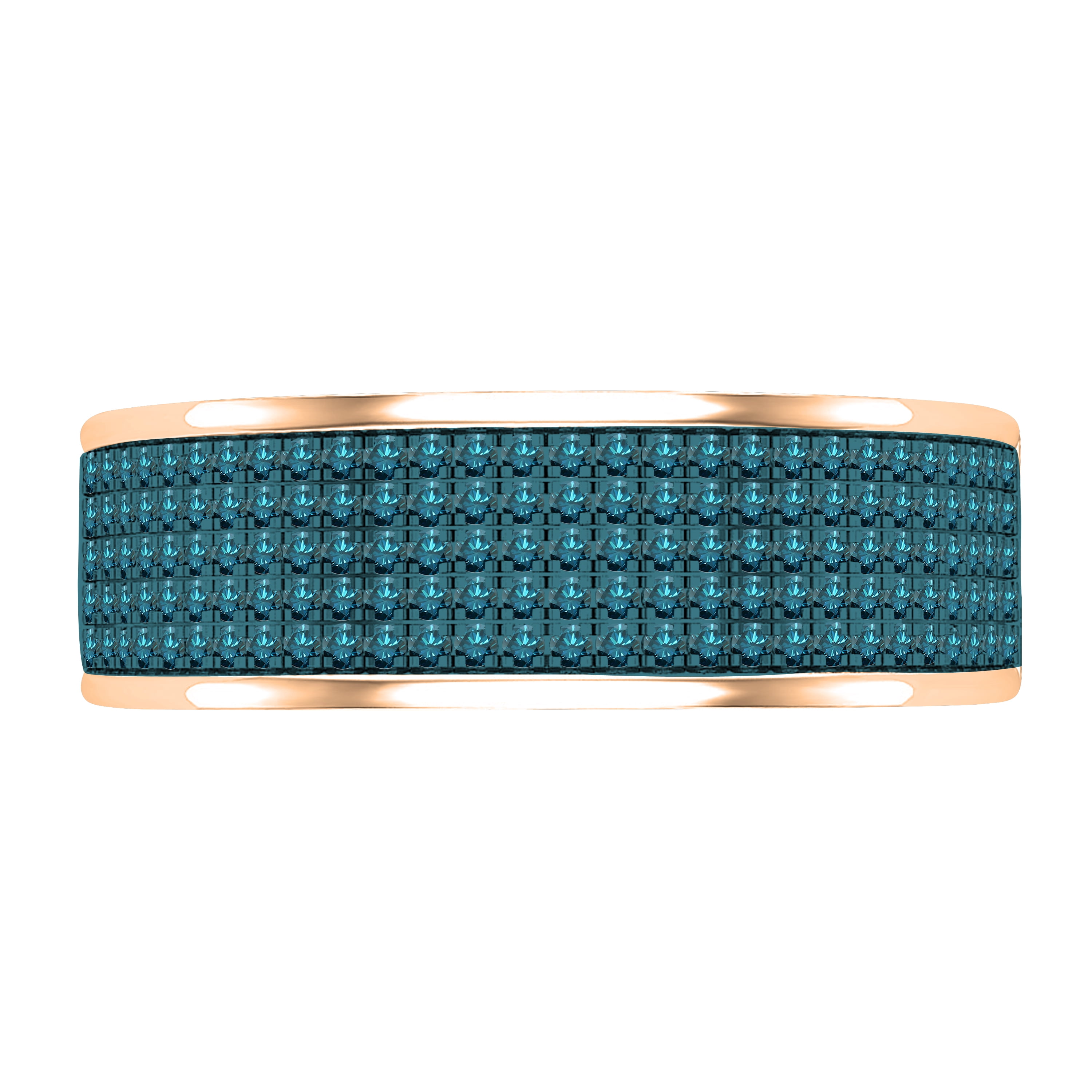 Dazzlingrock Collection 035 CT Round Blue Diamond Mens Wedding
