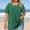 Green, variant on Women's Plus Size Summer Tunic Tops - Loose Fit Short Sleeve Square Neck Blouse with Polka Dot & Button Down Design, Dressy Casual Shirts for Leggings