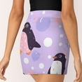 thumbnail image 3 of Cute Penguin Women's High Short Skirt, High Waisted Mini Skirt with One Side Pocket, 3 of 5