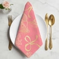 thumbnail image 2 of Ocean Conch Shell Cloth Napkins, Coastal Seahorse Coral Bows Retro Pink Washable and Reusable Dinner Napkins Set of 4, Table Napkin for Kitchen Party Birthday Wedding Hotel Housewarming 20"x20", 2 of 9