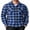Blue, variant on Men' Casual Flannel Shirts Long Sleeve Button Down Plaid Shirt for Men Fall Outfits