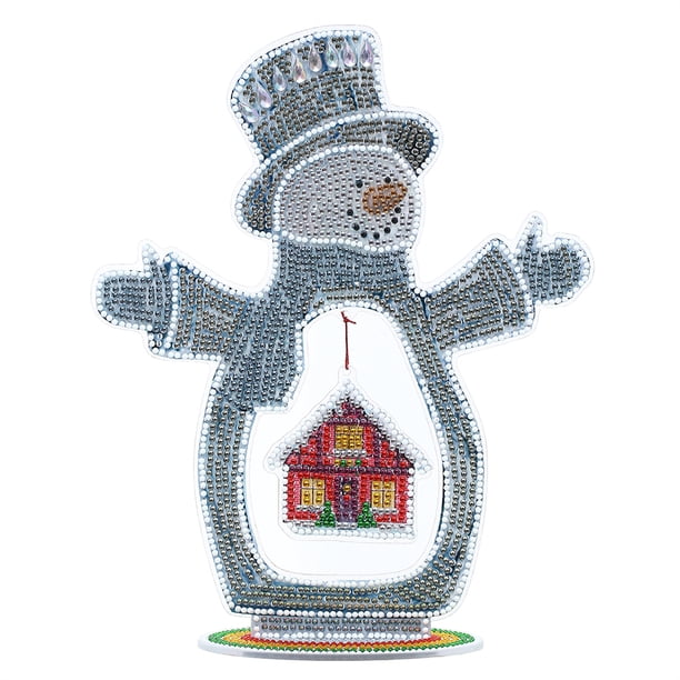 Cuadros Decorativos Kit de adornos de pintura de diamante de muñeco de nieve de Navidad de cristal luminoso (DZ691) Sywqhk Nuevos Originales