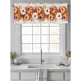 thumbnail image 4 of Orange Pumpkin Valances for Windows Fall Thanksgiving Maple Leaf Watercolor Retro Rod Pocket Curtains Valance Short Window Treatment Drapes for Living Room, Bedroom Bathroom 42"&nbsp;W x 18" L, 4 of 5