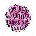 thumbnail image 3 of Quote Queen Size Duvet Cover Set, Do More of What Makes You Happy Slogan with Watercolor Brush Strokes Background, Decorative 3 Piece Bedding Set with 2 Pillow Shams, Pink and Purple, by Ambesonne, 3 of 3